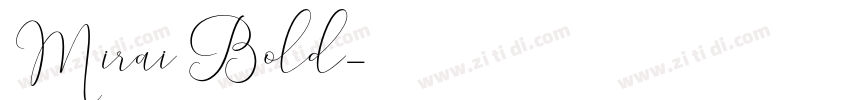 Mirai Bold字体转换